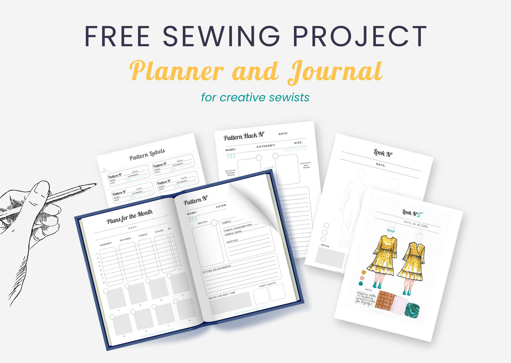 free sewing project planner and journal for creative sewists